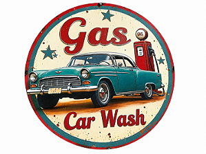 PLACA DECORATIVA GAS CAR WASH