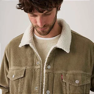 JAQUETA LEVI'S JEANS TRUCKER SHERPA MARROM A57840022