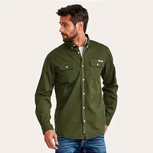 CAMISA TXC ML MASC REGULAR SARJA VERDE MILITAR 29160L