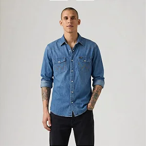 CAMISA JEANS MASC WRANGLER M/L IMPORT WM9811