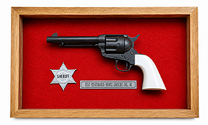 REPLICA COLT PEACEMAKER 4" MODEL. CAVALLARY CAB/BRANCO