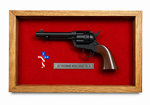 REPLICA COLT PEACEMAKER 4" MODEL. CAVALLARY CAB/MARROM CRUZ
