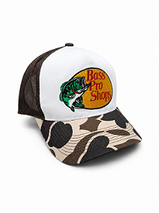 BONE BASS PRO SHOPS MARROM CAMUFLADO BORDADO