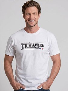 CAMISETA NFR MASC RODEO TEXAS BRANCA CMS1175