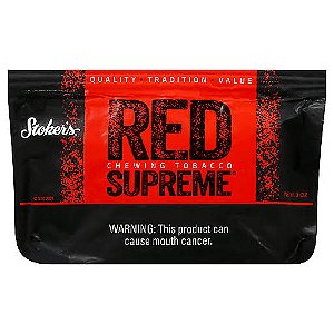 FUMO DE MASCAR STOKER'S RED CHEWING TOBACCO SUPREME FOLHA
