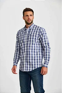 CAMISA TXC MASC ML REGULAR TRICOLINE AZUL 29491L