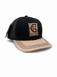 BONE COPENHAGEN BORDADO PRETO/CARAMELO 46011