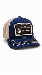 BONE COPENHAGEN BORDADO AZUL/ CARAMELO 23571