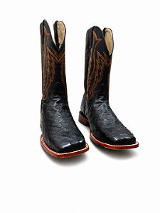 BOTA JACOMO AVESTRUZ CHEIA FOSSIL OIL PRETO 40022/DML
