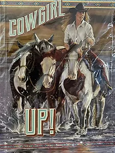 PLACA DECORATIVA COWGIRL UP