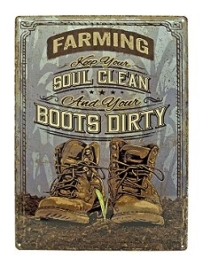 PLACA DECORATIVA BOOTS DIRTY