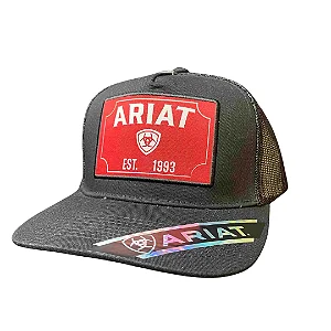 BONE ARIAT PRETO BORDADO VERMELHO 1993