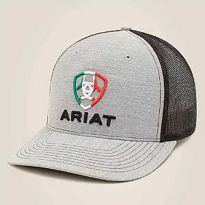 BONE ARIAT CINZA LOGO MEXICO IMPORTADO