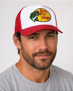 BONE BASS PRO SHOPS VERMELHO BORDADO