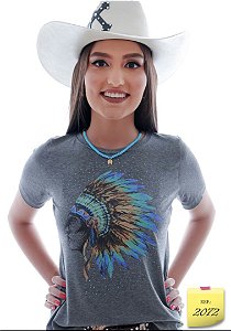 CAMISETA T SHIRT ZOE HORSE CINZA INDIO