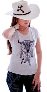 CAMISETA T SHIRT ZOE HORSE CINZA