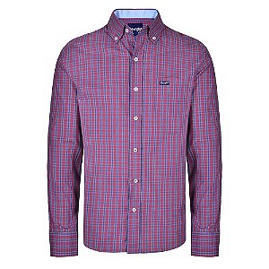 CAMISA WRANGLER XADREZ BORDO WM9962UN