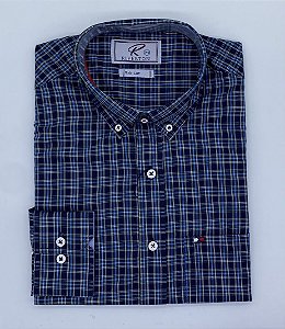 CAMISA RIVERTON AZUL ML 020510 SLIN FIT