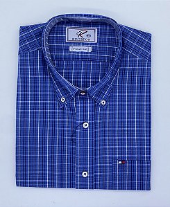 CAMISA RIVERTON AZUL MC 030536 REGULAR FIT