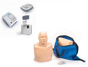 Kit Dea Treinamento II Com Controle SkillMedical e Manequim de RCP Torso Adulto e Criança