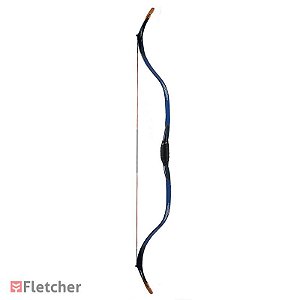 Arco Recurvo Tradicional - Laqueado Azul - 30 lbs a 28" - Lacquer Tatar Bow