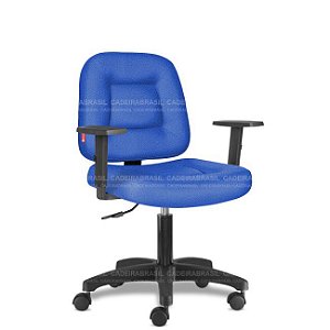 Cadeira de Escritório Giratória Azul Royal com Braços CB 1463 Tecido Saldão