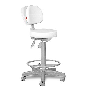 Cadeira Mocho para Maca Estética, Fisioterapia, Odontologia Ergonômico Premium CB 1557