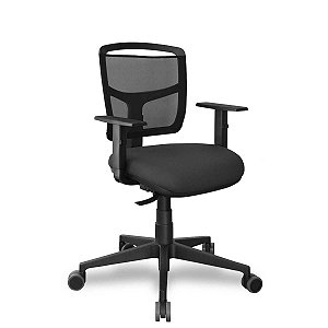 Cadeira de Escritório Ergonomica Eco Back Nr 17 braços regulaveis Tecido  Preto - Rhodes COD 4590 Cadeiras Cadeiras Operacionais / Executiva / Móveis  de Aço - MaxmóveisBH Cadeiras