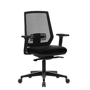 Cadeira Ergonômica Sincronizada NR17 Multi Staff Rhodes Preta RH119