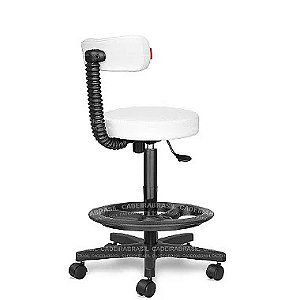 Cadeira Mocho Caixa Alto para Maca Estética, Odontologia, Tatuador, Fisioterapia Cadeira Brasil Slim CB 1542 PTM