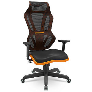 Cadeira Gamer Escritório Laranja Vizon Relax Tela PX094 Cadeira Brasil