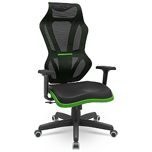 Cadeira Gamer Escritório Verde Vizon Relax Tela PX095 Cadeira Brasil