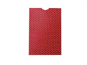 Envelope (REF 24 - 15,0 x 10,3 cm) Vermelho Metal Poá Branco