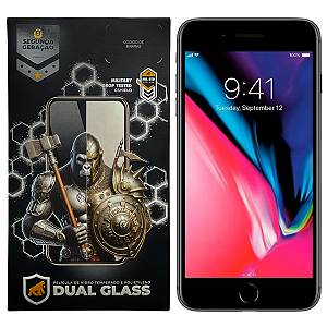 Película para iPhone 7 / 8 / SE 2 / SE 3 - Dual Glass Preta - Gshield