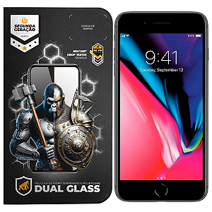 Película para iPhone 7 / 8 / SE 2 / SE 3 - Dual Glass Preta - Gshield