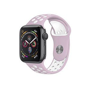 Pulseira para Apple Watch 38 / 40 / 41MM - Armor Running - Rosa e Branco - Gshield