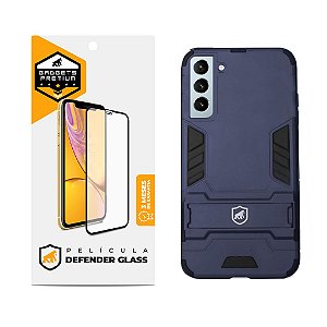 Kit Capa Amor e Película Defender Glass para Samsung Galaxy S21 Plus - Gshield