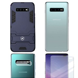 Película de Nano Gel + Câmera + Nano Traseira + Capa Armor para Samsung Galaxy S10 Plus - Gshield