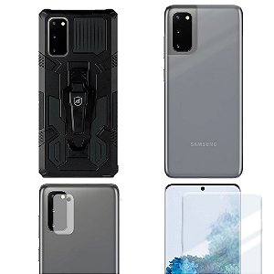 Película de Nano Gel + Câmera + Nano Traseira + Capa Clip para Samsung Galaxy S20 - Gshield