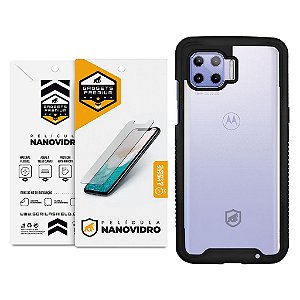 Kit Capa Stronger e Película Nano Vidro Motorola Moto G 5G Plus - Gshield
