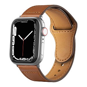 Pulseira de Couro para Apple Watch 42 / 44 / 45MM - Marrom - Gshield