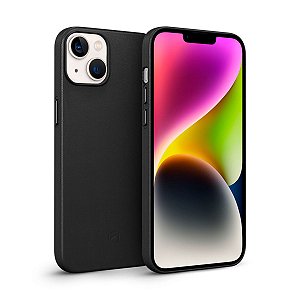 Capas iPhone: Capa Forcell Leather preta para iPhone 13