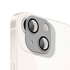 Protetor de Lente de Câmera de Alumínio para iPhone 14 Plus - Prata - Gshield