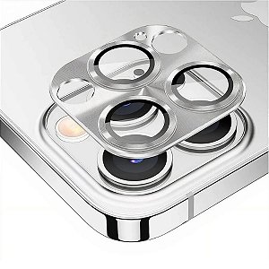 Protetor de Lente de Câmera de Alumínio para iPhone 14 Pro - Prata - Gshield