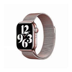 Pulseira de Milanese Para Apple Watch 49MM Rosa - Gshield