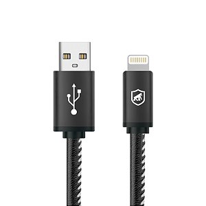 Cabo Turbo Militar - 1,5M - Lightning - USB-A - Certificado MFI - Homologado - iPhone / iPad - Gshield