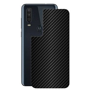 Película para Motorola One Action - Traseira de Fibra de Carbono Preta - Gshield