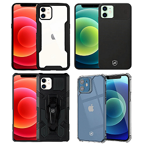 Combo 4 em 1 - Capas para iPhone 12 Mini - Gshield