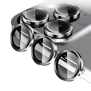 Protetor de Lente para iPhone 13 Pro - One Armor - Frame para câmera - Prata - Gshield