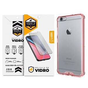 Kit Capa Ultra Slim Air Rosa e Película de vidro dupla para iPhone 6s plus - Gshield